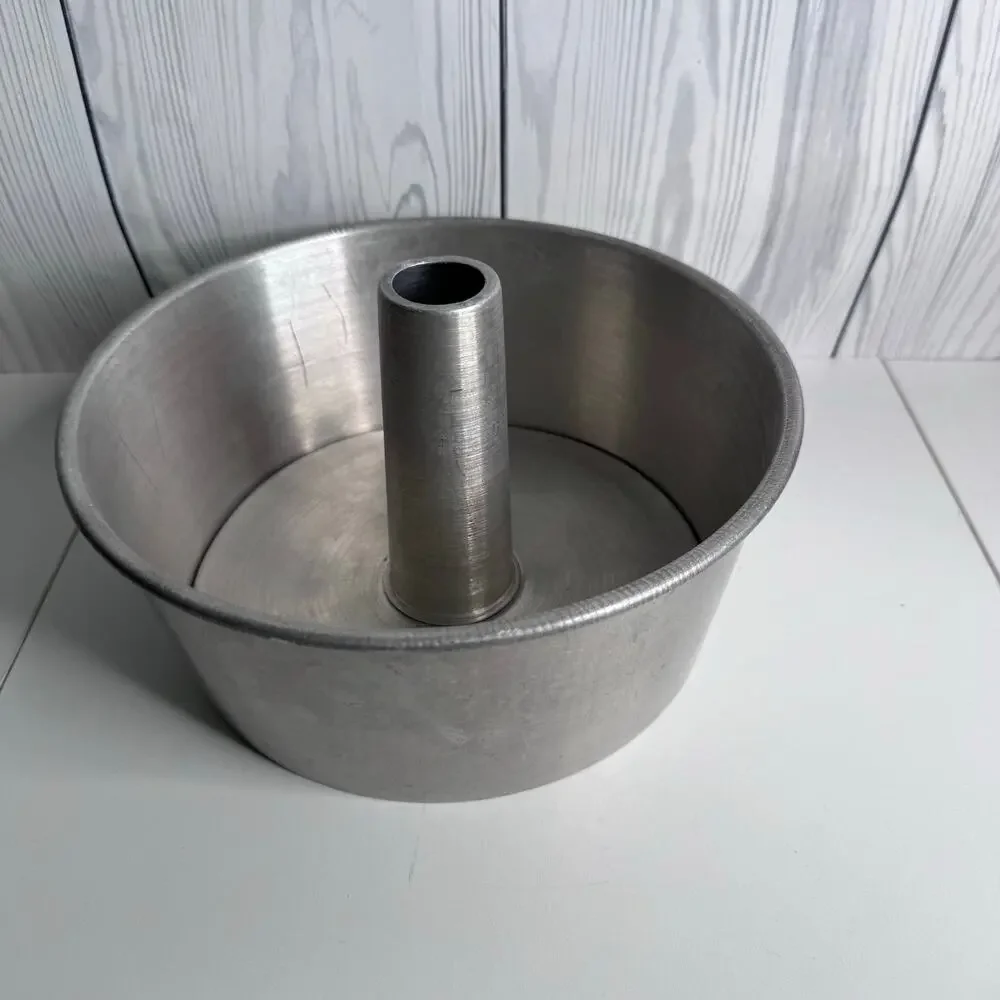 Vintage Aluminum  Angel Food Tube Cake Pan Two Piece  10